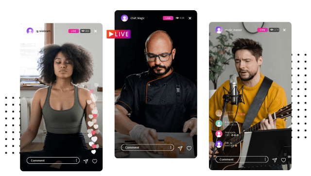 Le format vidéo live Instagram s'adapte à de multiples objectifs  ©Dreamcast.